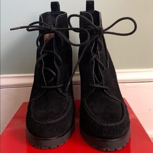 Michael Kors black suede booties